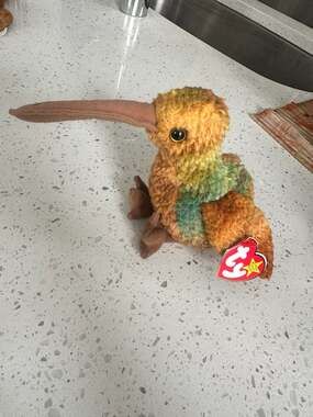 Ty Beanie Baby Beak the Kiwi Bird Plush (Retired 1998)